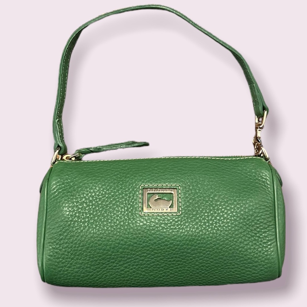 Dooney & Burke Leather Mini Barrel Bag (6L517) in Green